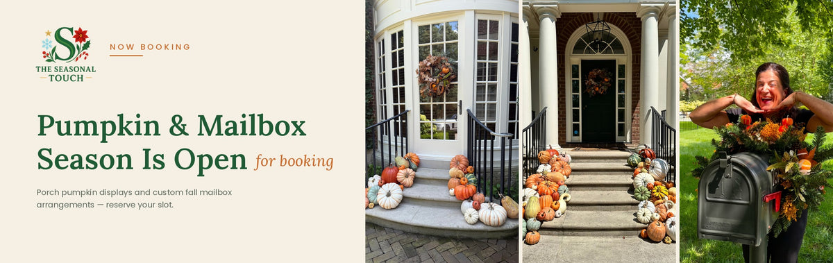 Pumpkin & Mailbox Season Is Open for booking — The Seasonal Touch